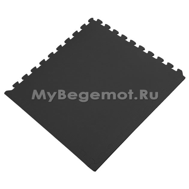 Покрытия для спортзала 100х100x2 см, 55 Shore A, черные